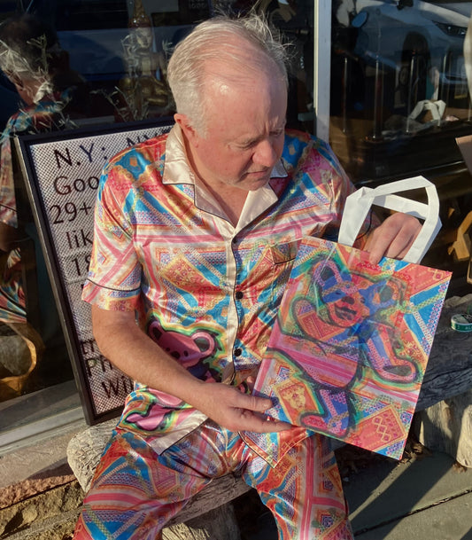 Unisex Satin Pajamas w Tote
